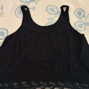 American Eagle Outfitters Black Camisole with Lace Hem